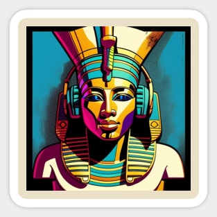 Ancient Egyptian Headphones Music Graphic Sticker